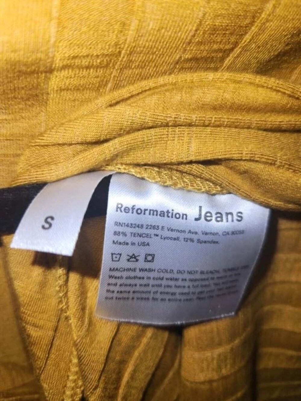 Reformation Deep Yellow Midi Dress size small - Picture 4 of 4